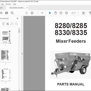 Gehl 8280 8285 8330 8335  Mixer Feeders Parts Manual(909748)  - PDF DOWNLOAD