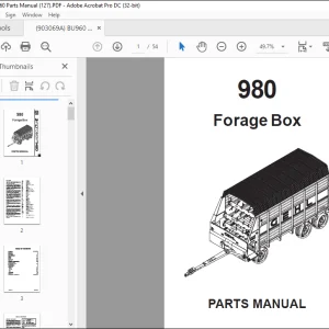 Gehl 980 Forage Box Parts Manual(907592)  - PDF DOWNLOAD