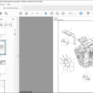 Gehl BL818S Backhoe loader Parts Catalog Manual 53101057A  - PDF DOWNLOAD