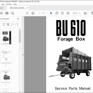 Gehl BU 610 Forage Box Service Parts Manual(901407)  - PDF DOWNLOAD