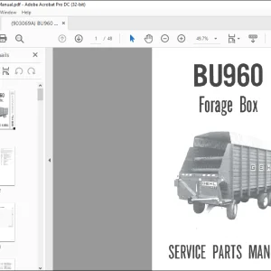 Gehl BU960 Forage Box Service Parts Manual(903069) - PDF DOWNLOAD