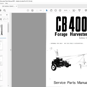 Gehl CB 400 Forage Harvester Service Parts Manual 901669A - PDF DOWNLOAD