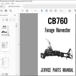 Gehl CB 760 Forage Harvester Service Parts Manual(903659)  -  PDF DOWNLOAD