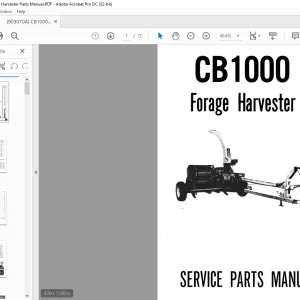 Gehl CB1000 Forage Harvester Service Parts Manual 903070 - PDF DOWNLOAD