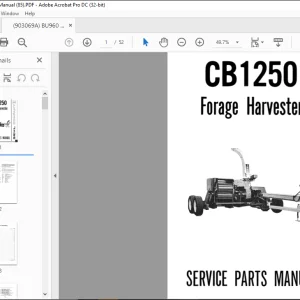 Gehl CB1250 Forage Harvester Service Parts Manual(902734) - PDF DOWNLOAD