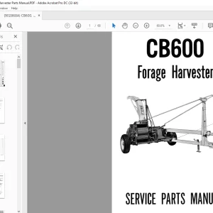 Gehl CB600 Forage Harvester Parts Manual 902868 - PDF DOWNLOAD