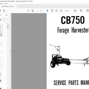 Gehl CB750 Forage Harvester Service Parts Manual 902762 - PDF DOWNLOAD