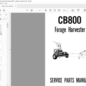 Gehl CB800 Forage Harvester Service Parts Manual 902577 - PDF DOWNLOAD