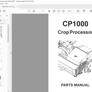 Gehl CP1000 Crop Processor Parts Manual 908029 - PDF DOWNLOAD