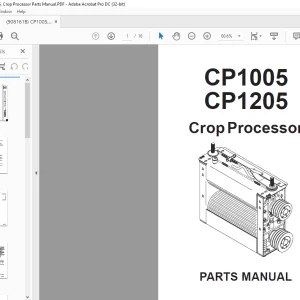 Gehl CP1005 CP1205 Crop Processor Parts Manual 908161 - PDF DOWNLOAD