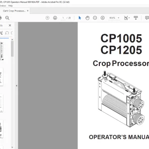 Gehl Crop Processor CP1005, CP1205 Operators Manual 908160A - PDF DOWNLOAD