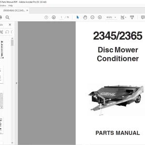 Gehl Disc Mower Conditioner DC2345 DC2365 Parts Manual(908048) - PDF DOWNLOAD