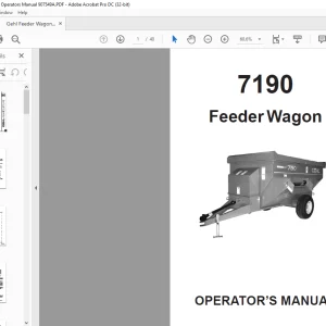 Gehl Feeder Wagon F7190 Operators Manual 907549A - PDF DOWNLOAD