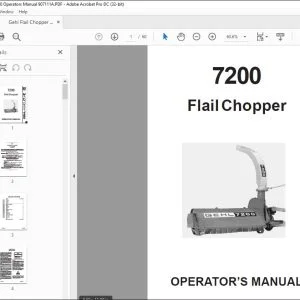 Gehl Flail Chopper FC7200 Operators Manual 907111A - PDF DOWNLOAD