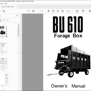Gehl Forage Box BU610 Owner's Manual 901651A - PDF DOWNLOAD