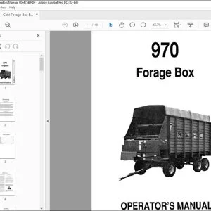 Gehl Forage Box BU970 Operators Manual 904475B - PDF DOWNLOAD