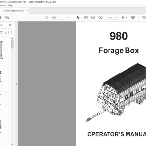 Gehl Forage Box BU980 Operators Manual 907591 - PDF DOWNLOAD