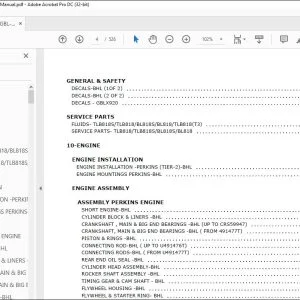 Gehl GBL-X-920 Backhoe Loader Parts Manual 53112679A - PDF DOWNLOAD
