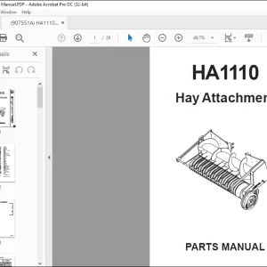 Gehl HA1110 Hay Attachment Parts Manual(907551) - PDF DOWNLOAD