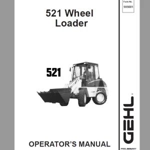 Gehl Heavy Equipment All Wheel Steer Loader 2022 Operators Manual COMPLETE SET - PDF DOWNLOAD