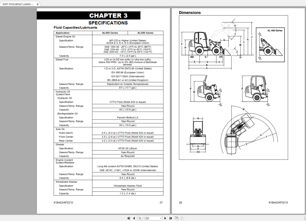 Gehl Heavy Equipment Articulated Loader Updated 2022 PDF Operators ...