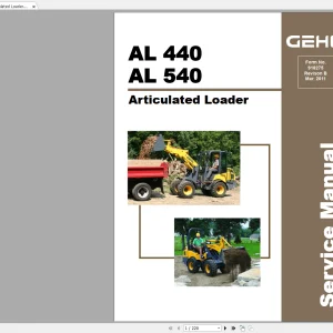 Gehl Heavy Equipment Articulated Loader 2022 Service Manual COMPLETE SET - PDF DOWNLOAD
