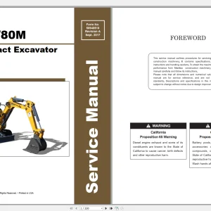 Gehl Heavy Equipment Excavator 2022 Service Manual COMPLETE SET - PDF DOWNLOAD