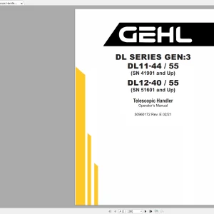 Gehl Heavy Equipment Telehandler Updated 2022 PDF Operators Manual - Complete SET - DOWNLOAD