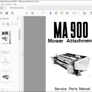 Gehl MA 900 Mower Attachment Service Parts Manual(901859) -  PDF DOWNLOAD