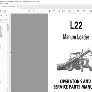 Gehl Manure Loader L22 Operators & Parts Manual 904122A - PDF DOWNLOAD
