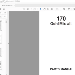 Gehl Mix-all 170 PARTS MANUAL(907577) - PDF DOWNLOAD