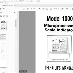 Gehl Model 1000 Microprocessor Scale Indicator Operators Manual 903426A - PDF DOWNLOAD