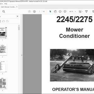 Gehl Mower Conditioner MC2245, MC2275 Operators Manual 907091A - PDF DOWNLOAD
