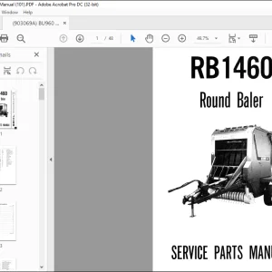 Gehl RB 1460  Round Baler Service Parts Manual(903410) - PDF DOWNLOAD