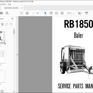 Gehl RB 1850 Baler Service Parts Manual(903291) - PDF DOWNLOAD