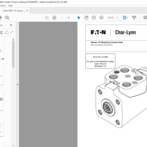 Gehl RS5-19 Eaton Steer Motor Series 10 Service Manual 913306 -  PDF DOWNLOAD