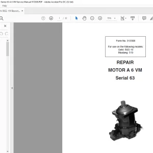 Gehl RS5-19 Rexroth Drive Motor Series 63 A 6 VM Service Manual 913308 - PDF DOWNLOAD