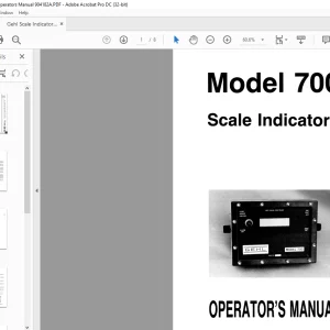 Gehl Scale Indicator 700 Operators Manual 904182A - PDF DOWNLOAD