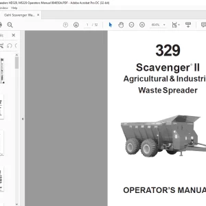 Gehl Scavenger Waste Spreaders HD329, MS329 Operators Manual 904850A - PDF DOWNLOAD