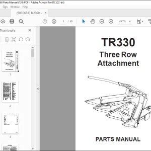 Gehl TR330 Three Row Attachment Parts Manual(908013)  - PDF DOWNLOAD