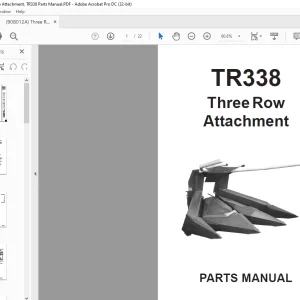 Gehl TR338 Three Row Attachment Parts Manual 908012 - PDF DOWNLOAD