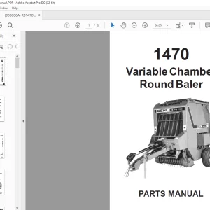 Gehl Variable Chamber Round Baler 1470 Service Parts Manual(908006) - PDF DOWNLOAD