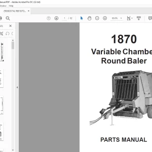 Gehl Variable Chamber Round Baler 1870 Parts Manual(908007) - PDF DOWNLOAD