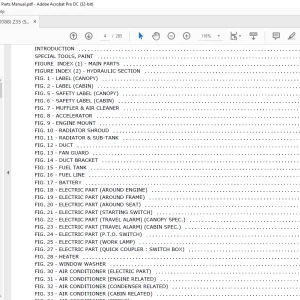 Gehl Z35 Excavator (SN 00700 and Before) Parts Manual 50940088 - PDF DOWNLOAD
