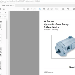 Haldex Barnes W-Series Gear Pump and Gear Motor Service Manual 915100 - PDF DOWNLOAD