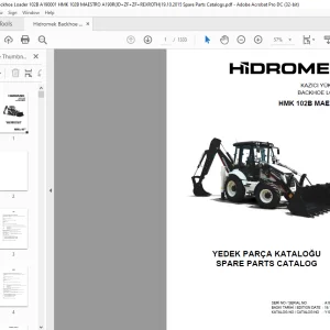 Hidromek Backhoe Loader HMK 102B MAESTRO Spare Parts Catalog Manual SN A19001 EN_TR - PDF DOWNLOAD