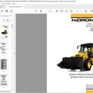 Hidromek Backhoe Loader HMK 102B Spare Parts Catalog Manual SN 155000 - PDF DOWNLOAD
