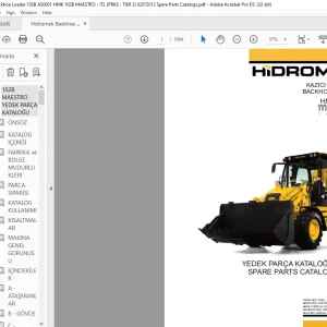 Hidromek Backhoe Loader HMK 102B Spare Parts Catalog Manual SN A50001 EN_TR - PDF DOWNLOAD