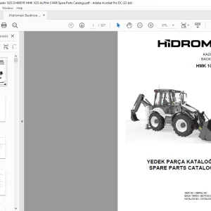 Hidromek Backhoe Loader HMK 102S ALPHA Parts Catalog Manual EN_TR SN S140001- REXROTH - PDF DOWNLOAD