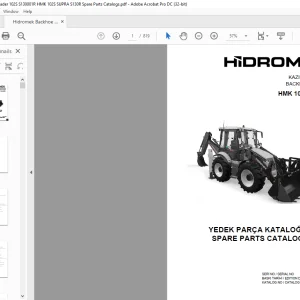 Hidromek Backhoe Loader HMK 102S SUPRA Parts Catalog Manual SN-S130001 REXROTH EN_TR - PDF DOWNLOAD